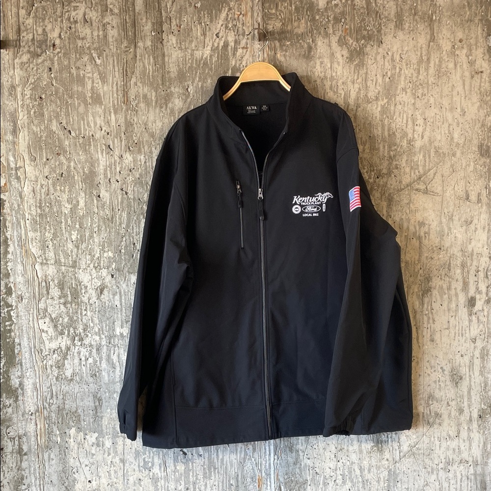 AKWA Men's Kentucky Truck Plant Full Zip Jacket Size 3XL In Black